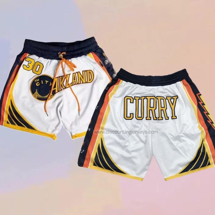Golden State Warriors Stephen Curry 2022 NBA Finals White Shorts